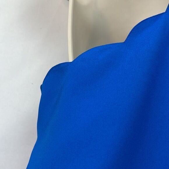 J. Crew Factory Blue Scalloped neck camisole NWT size 14 - Picture 10 of 13